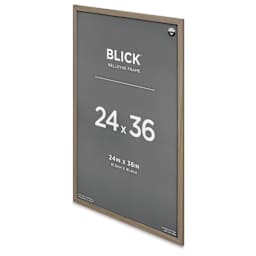 Blick Bellevue Frame - Grey Woodgrain, 24" x 36", at an angle