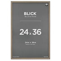 Blick Bellevue Frame - Grey Woodgrain, 24" x 36", front of frame