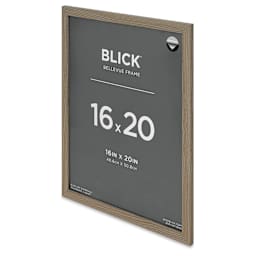 Blick Bellevue Frame - Grey Woodgrain, 16" x 20", at an angle