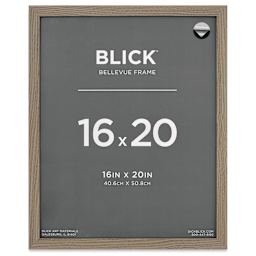 Blick Bellevue Frame - Grey Woodgrain, 16" x 20", front of frame