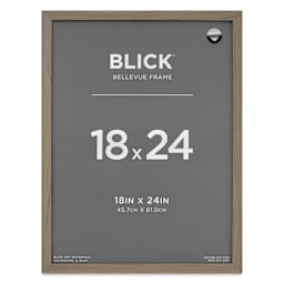 Blick Bellevue Frame - Grey Woodgrain, 18" x 24", front of frame