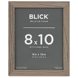 Blick Bellevue Frame - Grey Woodgrain, 8" x 10", front of frame