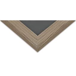 Blick Bellevue Frame - Grey Woodgrain, corner close-up