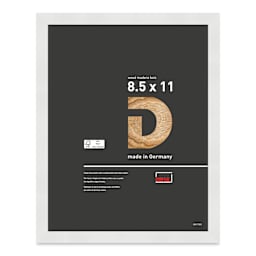 Deha Design Fontana Wood Frame - with Easel Back, White, 8-1/2" x 11"