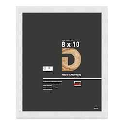 Deha Design Fontana Wood Frame - with Easel Back, White, 8" x 10"