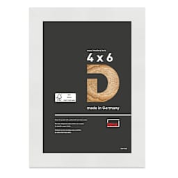 Deha Design Fontana Wood Frame - with Easel Back, White, 4" x 6"