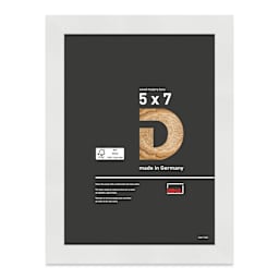 Deha Design Fontana Wood Frame - with Easel Back, White, 5" x 7"