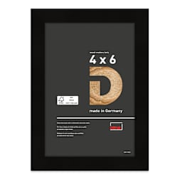 Deha Design Fontana Wood Frame - with Easel Back, Black, 4" x 6"