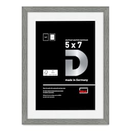 Deha Design Tribeca Frame - Gray, 5" x 7", 4" x 6" Mat with Easel Back