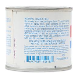 Luco Slow Set Gold Size - 4 oz, back of can