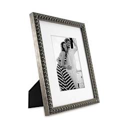 MCS Thin Bead Frame - Pewter, 8" x 10" w/5" x 7" Mat side view
