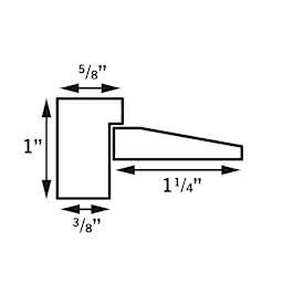 MCS Two Tone Frames - Diagram showing dimensions of Frames
