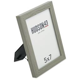 Hudson 43 Gallery Frame - Gray, 5" x 7", Easel Back (Side view of frame)