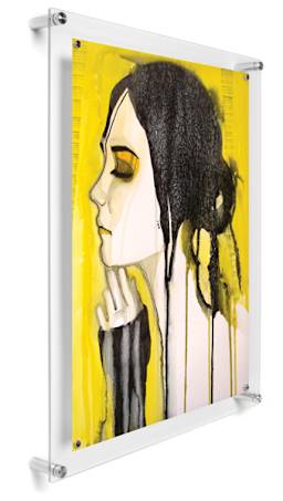 Wexel Art Single Panel Acrylic Display Frame - 14" x 19", with silver hardware