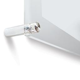 Wexel Art Double Panel Acrylic Display Frame - 21" x 27", close-up of Silver wall mount