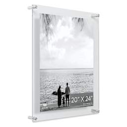 Wexel Art Double Panel Acrylic Display Frame - 23" x 27", Silver Hardware