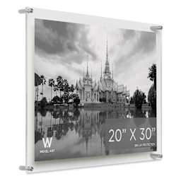 Wexel Art Double Panel Acrylic Display Frame - 23" x 33", Silver Hardware