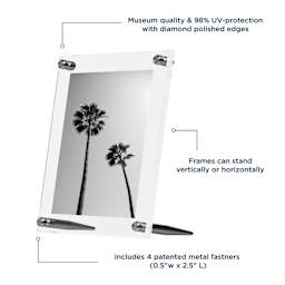 Wexel Art Acrylic Tabletop Frames, features