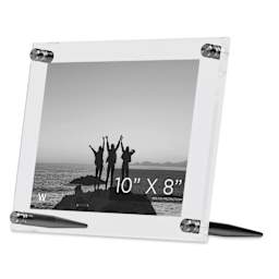 Wexel Art Acrylic Panel Frame - Tabletop, Graphite Hardware, 8" x 10"
