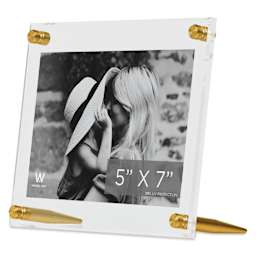 Wexel Art Acrylic Panel Frame - Tabletop, Gold Hardware, 5" x 7"