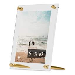 Wexel Art Acrylic Panel Frame - Tabletop, Gold Hardware, 8" x 10", portrait