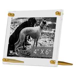 Wexel Art Acrylic Panel Frame - Tabletop, Gold Hardware, 4" x 6"