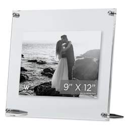 Wexel Art Acrylic Panel Frame - Tabletop, Silver Hardware, 9" x 12"