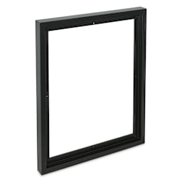 Blick Solid Wood Floater Frame - Black, 16" x 20", at an angle