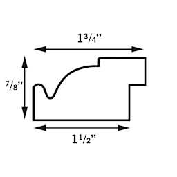 MCS Oval Portrait Frame - Diagram showing dimensions of Frame
