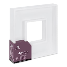 Ampersand DuoFrame - White, 6" x 6" side view