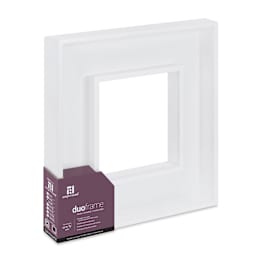 Ampersand DuoFrame - White, 8" x 8" side view