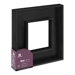 Ampersand DuoFrame - Black, 8" x 8" side view