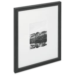 Blick Theo Frame with Mat - Charcoal, 11" x 14" angled
