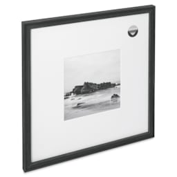 Blick Theo Frame with Mat - Charcoal, 16" x 16" angled