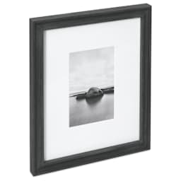 Blick Theo Frame with Mat - Charcoal, 8" x 10" angled