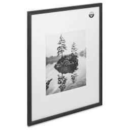 Blick Theo Frame with Mat - Charcoal, 18" x 24" angled