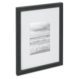 Blick Theo Frame with Mat - Charcoal, 9" x 12" angled