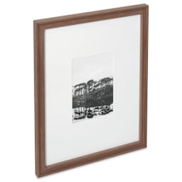 Blick Theo Frame with Mat - Walnut, 11" x 14" angled