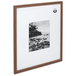 Blick Theo Frame with Mat - Walnut, 16" x 20" angled