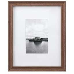 Blick Theo Frame with Mat - Walnut, 8" x 10" front