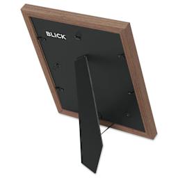 Blick Theo Frame with Mat - Walnut, 8" x 10" back showing easel stand