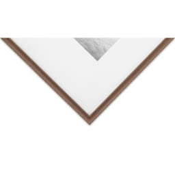 Blick Theo Frame with Mat - Walnut, 18" x 24" close-up of corner