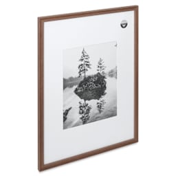 Blick Theo Frame with Mat - Walnut, 18" x 24" angled