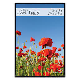 MCS Large Format Gloss Poster Frame - 13" x 19" x 5/32", Black, Front of frame