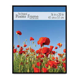 MCS Large Format Matte Poster Frame - 16" x 20" x 5/32", Black, front of the frame