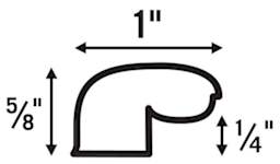 MCS Trendsetter Acrylic Poster Frame - Schematic showing dimensions of frame