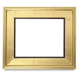 Blick Simplon Plein Air Frames with Liners - Front view of Gold Frame with Black Liner