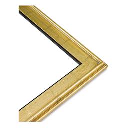 Blick Simplon Plein Air Frames with Liners - Corner of Gold Frame with Black Liner 