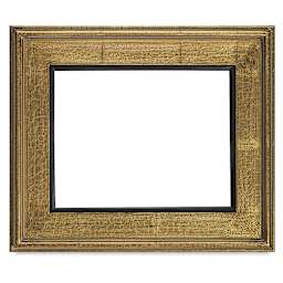 Blick Simplon Plein Air Frames with Liners - Front view of Gold Crackle Frame with Black Liner