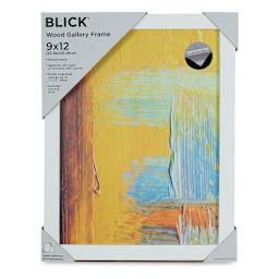 Blick Wood Gallery Frame - White, 9" x 12" in packaging